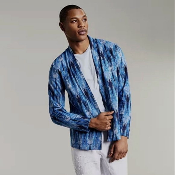 Sun + Stone Men's Ikat Kimono Shirt - Picture 1 of 3